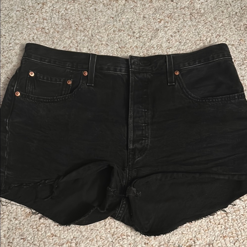 Black Denim Women's Shorts